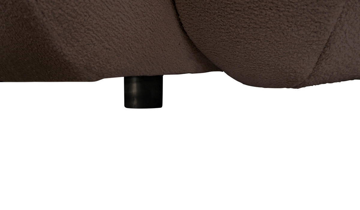 BIGSOFA  in Webstoff Dunkelbraun  - Dunkelbraun/Schwarz, KONVENTIONELL, Kunststoff/Textil (243/90,5/130cm) - Ambia Home