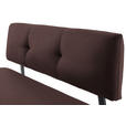 SITZBANK 180/86/60 cm  in Schwarz, Dunkelbraun  - Dunkelbraun/Schwarz, MODERN, Textil/Metall (180/86/60cm) - Cantus
