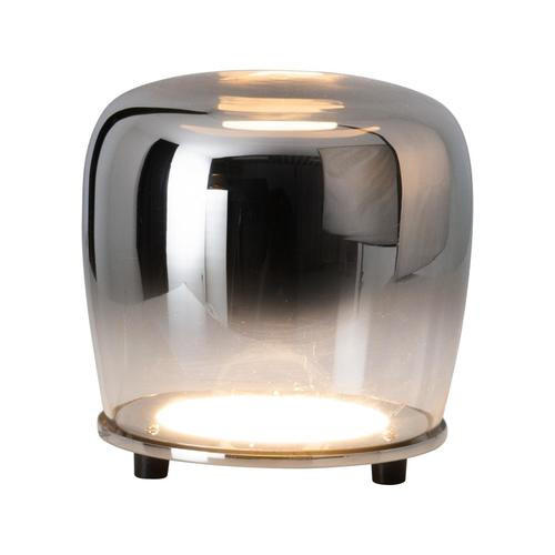LED-TISCHLEUCHTE 18 cm  - Chromfarben, Design, Glas/Metall (18cm) - Näve