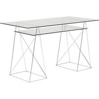 SCHREIBTISCH 130/65/74 cm   - LIFESTYLE, Glas/Metall (130/65/74cm) - Kare-Design