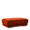 HOCKER Textil Orange  - Chromfarben/Orange, Design, Textil (126/42/76cm) - Beldomo Speed