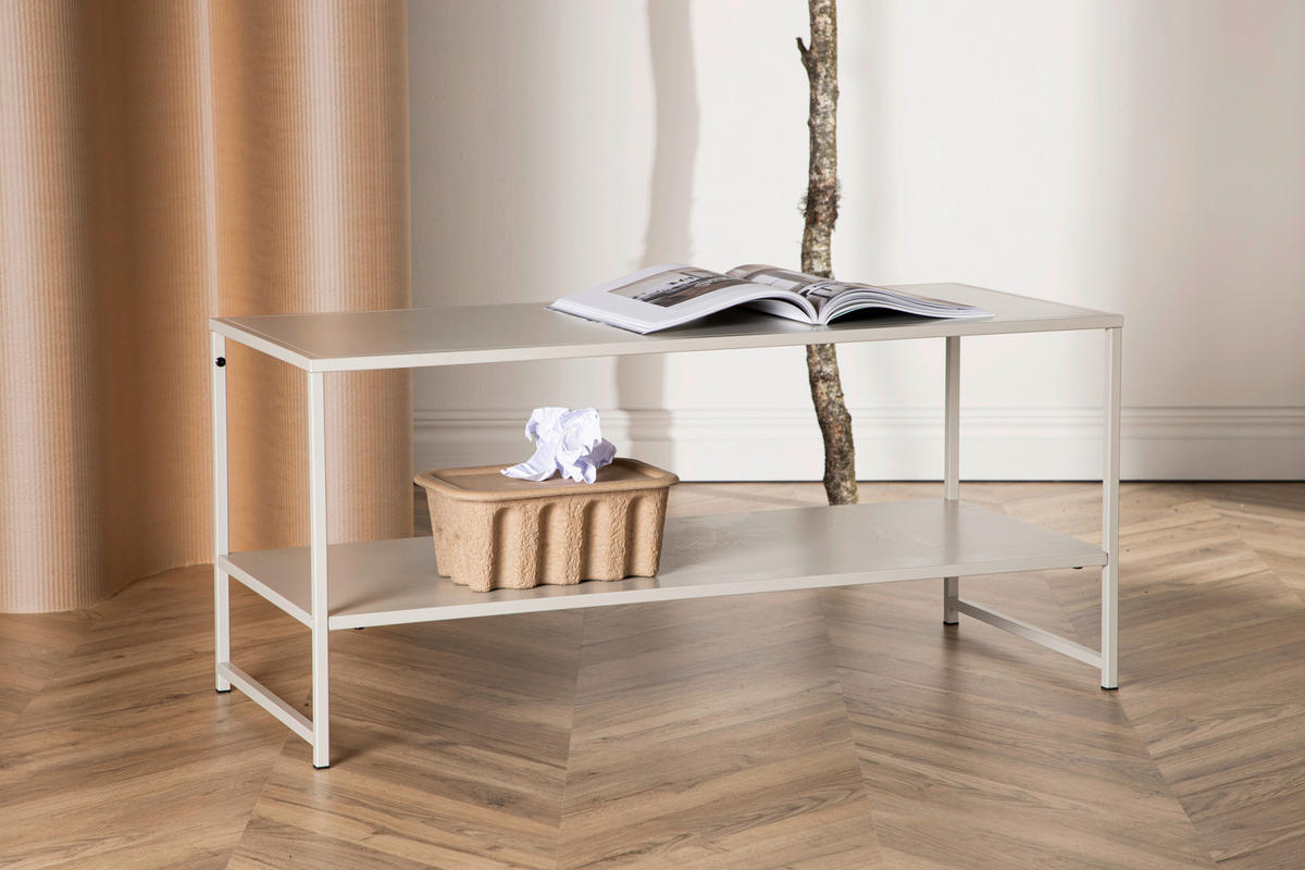 SOFFBORD i metall 102/43/45 cm  - beige, Design, metall (102/43/45cm) - Livetastic