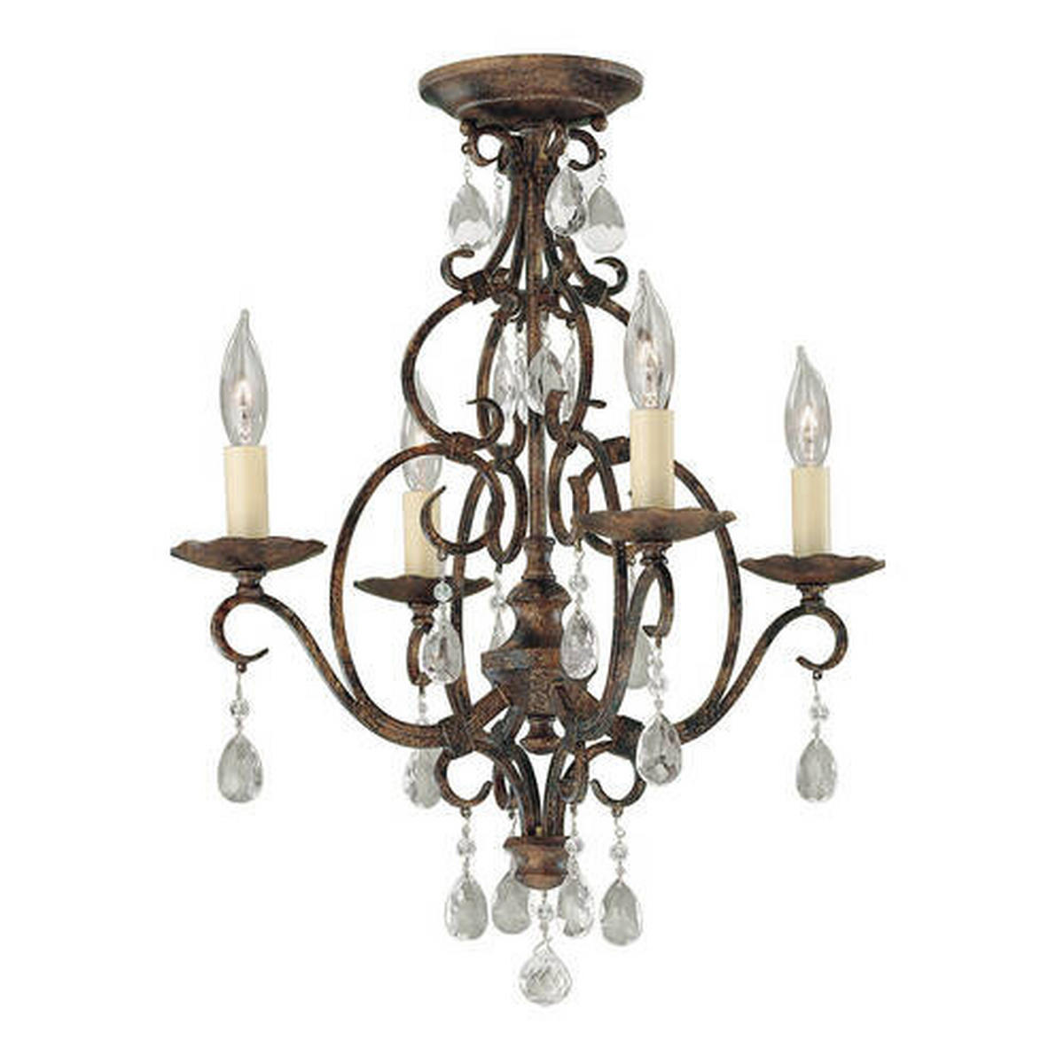 LESTENEC  Elstead Chateau      42.2/51.2 cm      E14 - barve brona, Konvencionalno, kovina/steklo (42.2/51.2cm) - Elstead Lighting