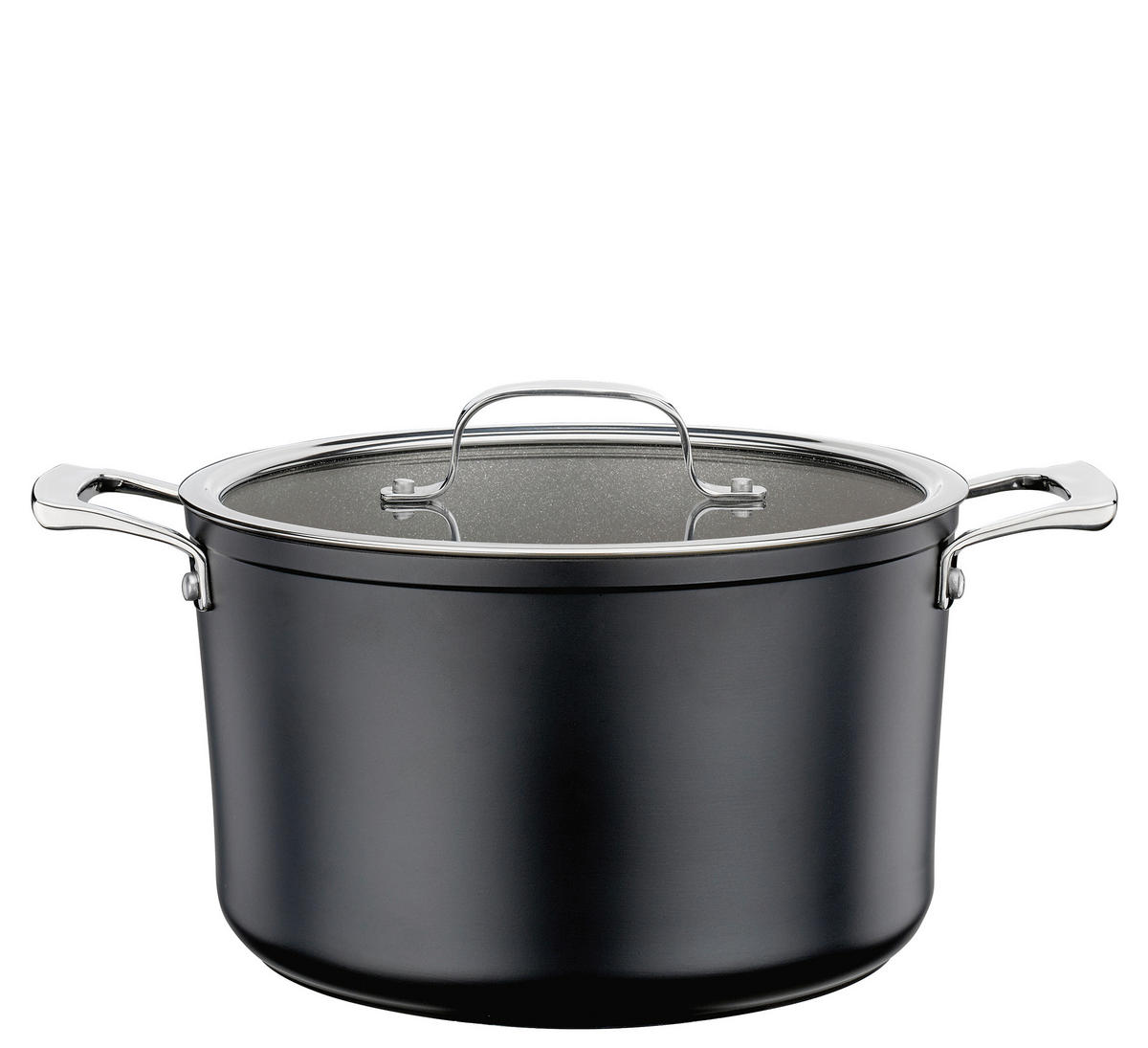 KOCHTOPFSET MERIDIAN INTENSE PRO 4-teilig  - Transparent/Schwarz, Basics, Glas/Metall (60,6/19,6/39,5cm) - Spring