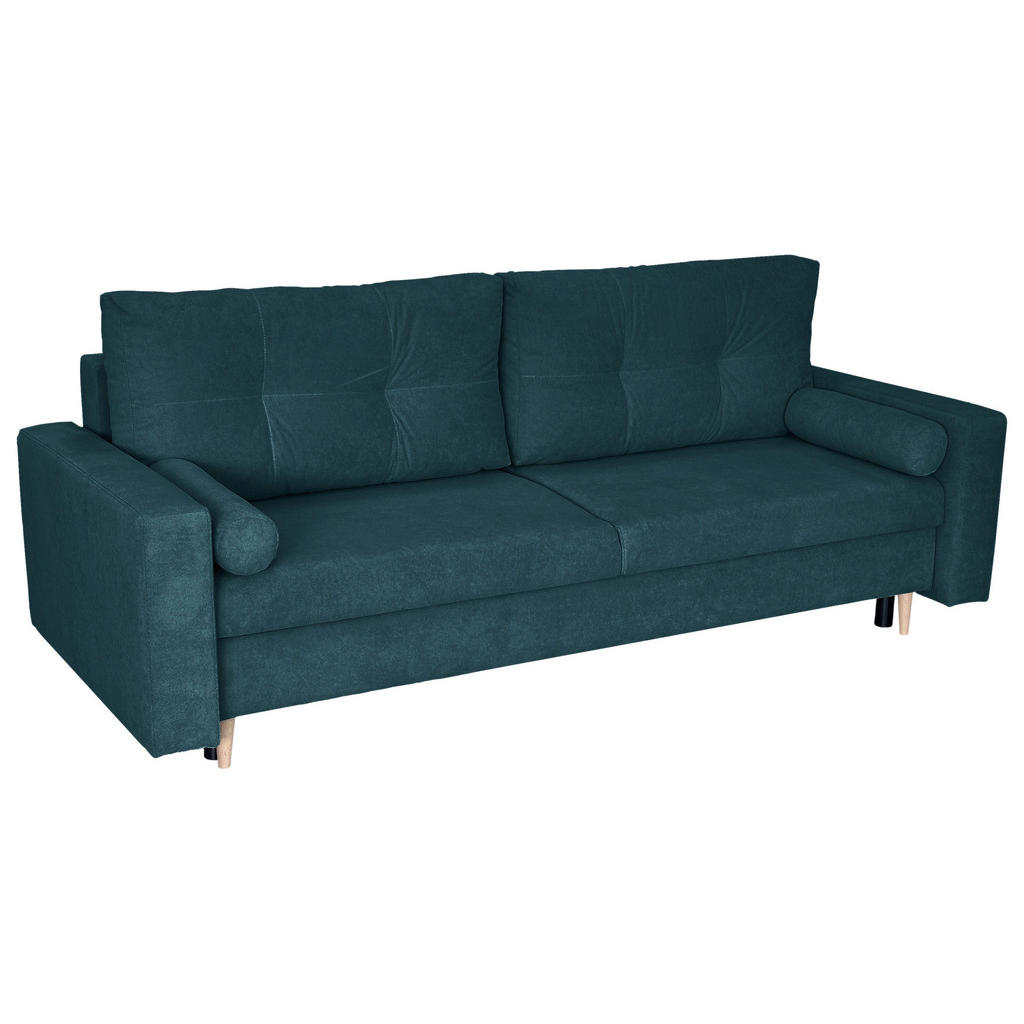 Thumbnail - Mid.you Schlafsofa, Blau, Textil, 3-Sitzer, Füllung: Polyurethan (PUR),Polyurethan (Pur), 220x96x98 cm, Made in EU, Lieg...