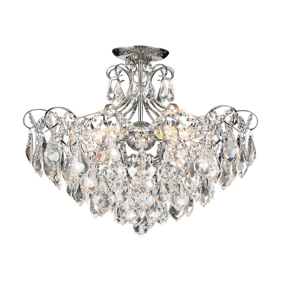 PLAFONIERĂ - culoare crom, Basics, metal (51/53/53cm)