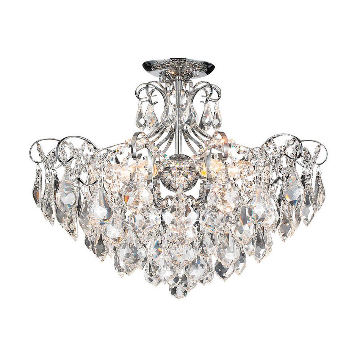 PLAFONIERĂ - culoare crom, Basics, metal (51/53/53cm)