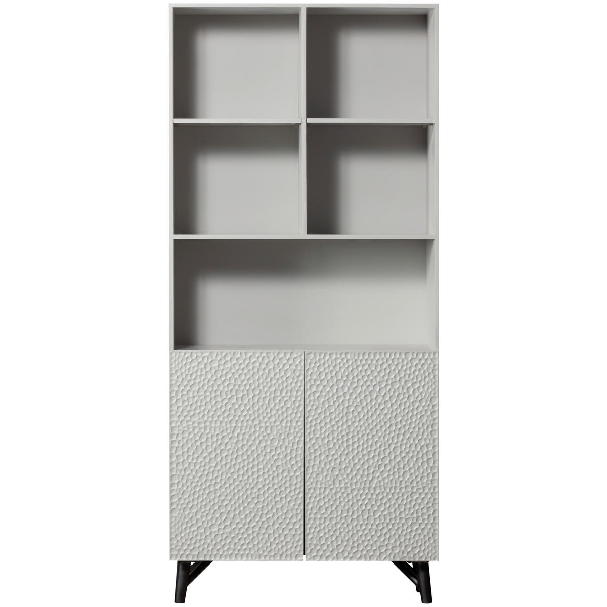 REGAL  90/200/37 cm Grau  - Schwarz/Grau, Design, Holz/Metall (90/200/37cm) - Livetastic