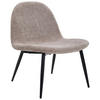 SESSEL Chenille Schwarz, Taupe    - Taupe/Schwarz, Design, Holz/Textil (63/82/74cm) - Livetastic