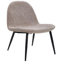 SESSEL Chenille Schwarz, Taupe    - Taupe/Schwarz, Design, Holz/Textil (63/82/74cm) - Livetastic