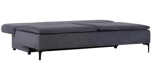 SCHLAFSOFA in Webstoff Dunkelgrau  - Dunkelgrau/Schwarz, Design, Textil/Metall (203/75/100cm) - Carryhome