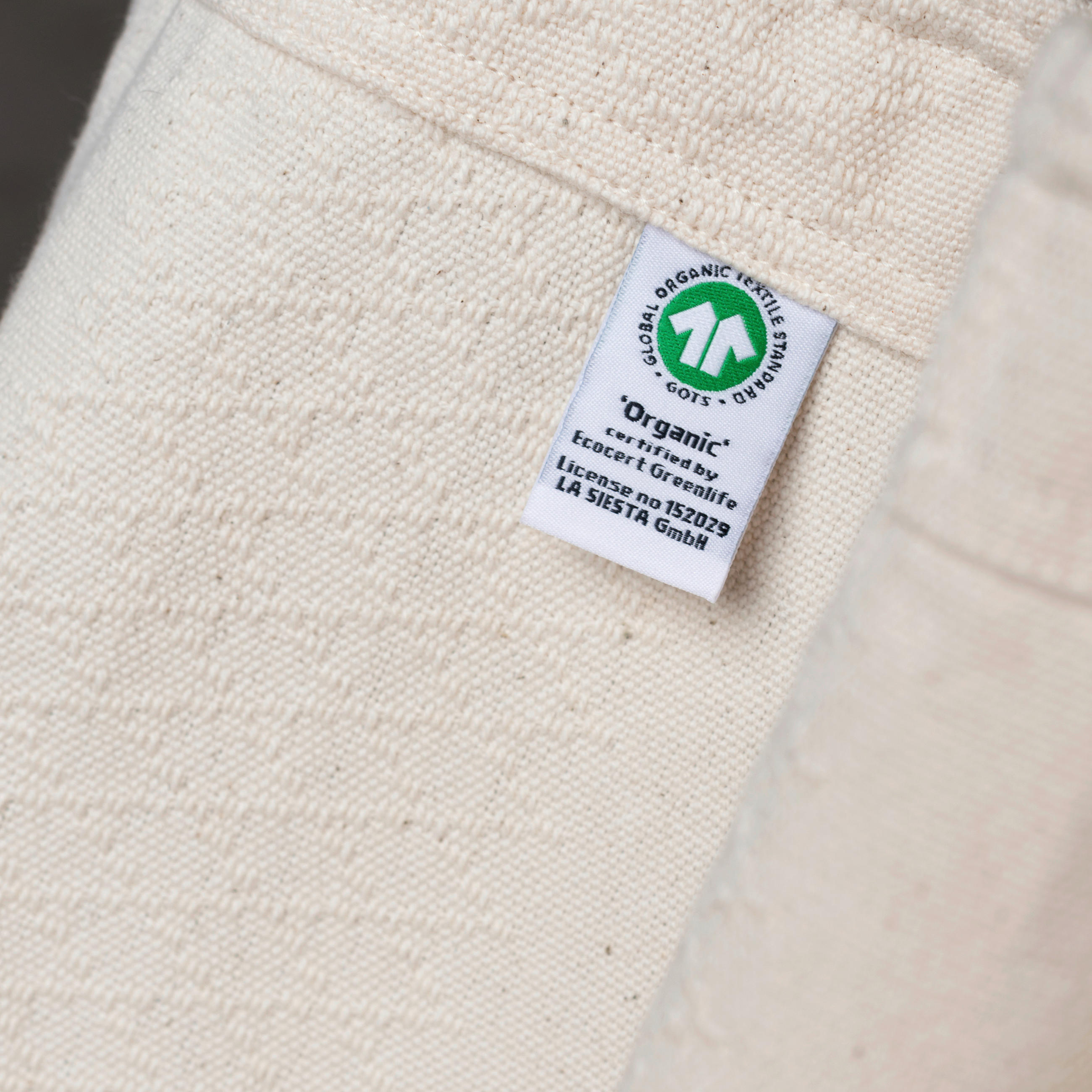 HÄNGEMATTE Naturfaser Weiß  - Eukalyptusholzfarben/Naturfarben, KONVENTIONELL, Holz/Textil (100/152/92cm) - La Siesta