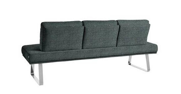 SITZBANK 209/92/78 cm in Türkis, Chromfarben - Türkis/Chromfarben, Design, Textil/Metall (209/92/78cm) - Dieter Knoll