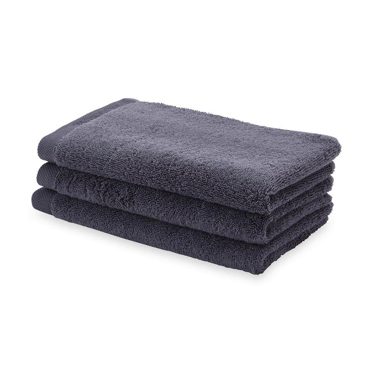 GÄSTETUCH London Graphitfarben 3-teilig 30/50 cm  - Graphitfarben, Basics, Textil (30/50cm) - Aquanova