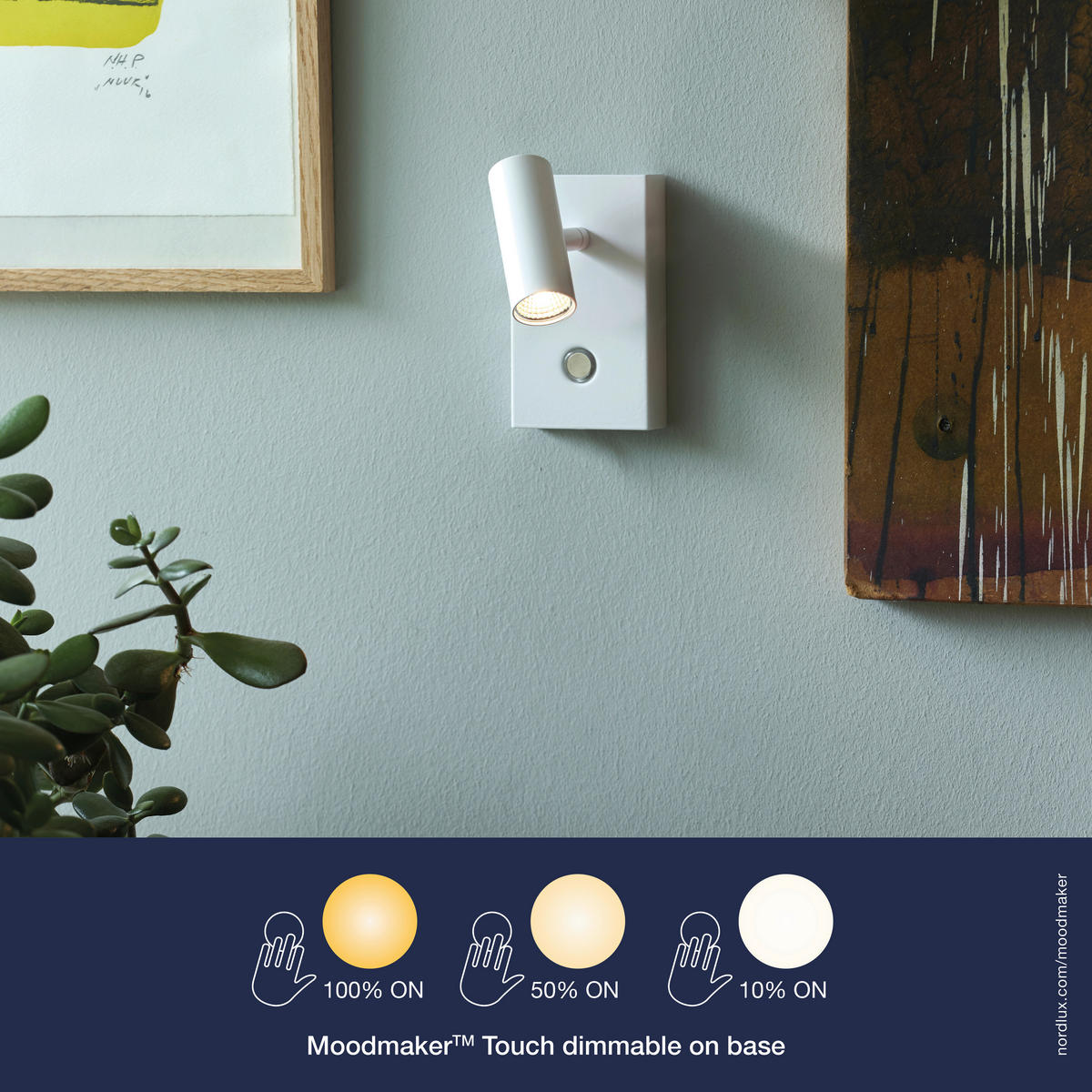 WANDLEUCHTE OMARI 7/12/12 cm  - Weiß, Design, Metall (7/12/12cm) - Nordlux