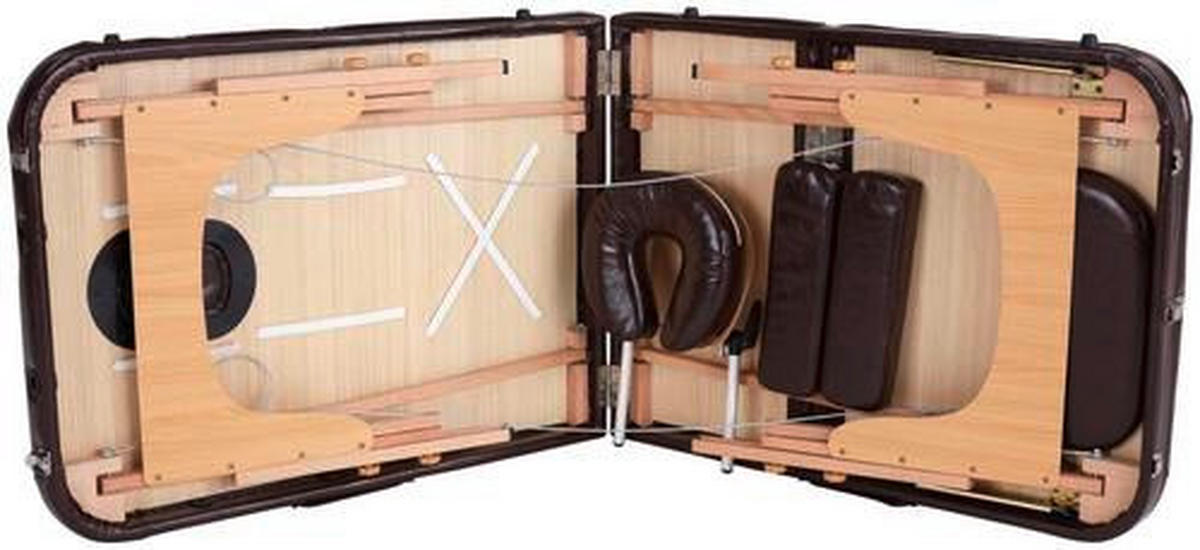 MASSAGELIEGE - Braun, Trend, Holz/Holzwerkstoff (185/70/62-85cm) - Novel
