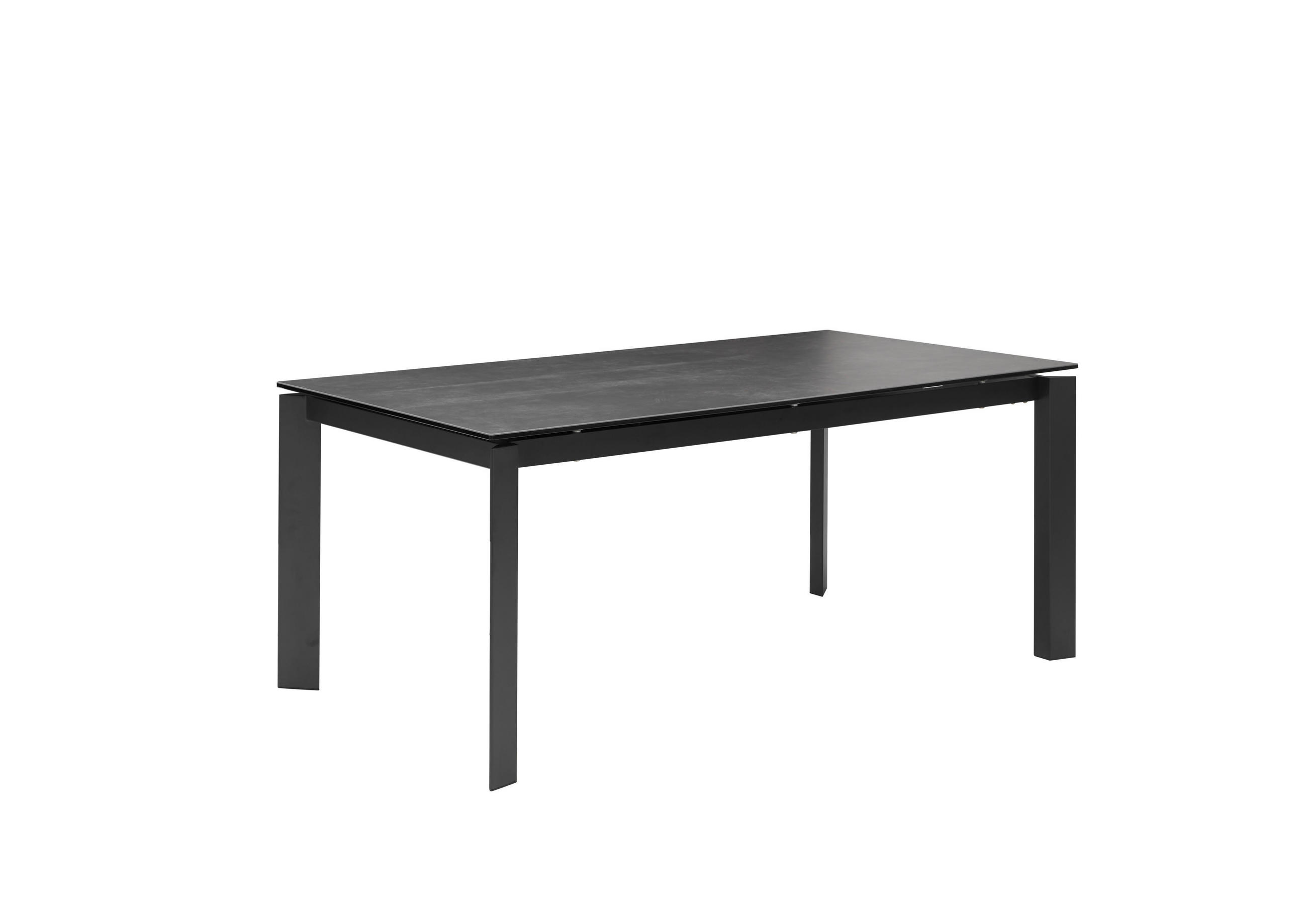 ESSTISCH in Metall, Glas, Keramik 180-240/95/76 cm  - Anthrazit, KONVENTIONELL, Glas/Keramik (180-240/95/76cm) - Livetastic