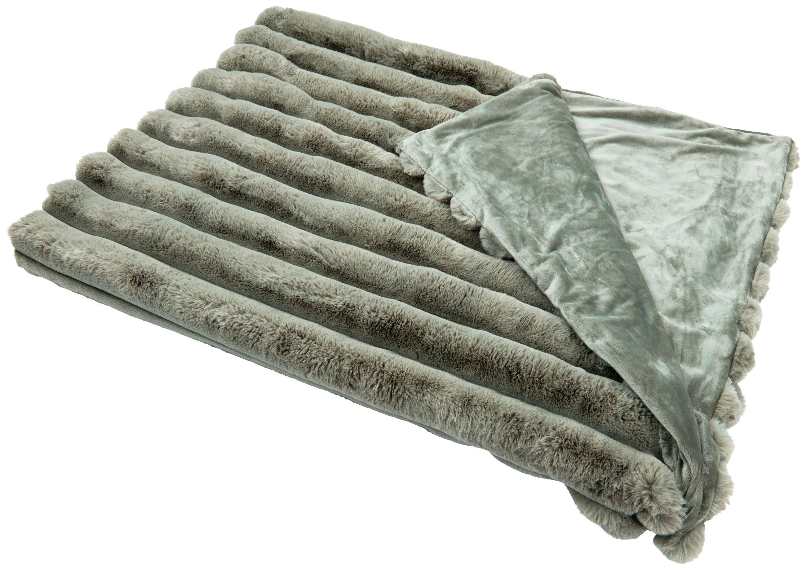 KOŽEŠINOVÁ DEKA, polyester, 150/200 cm - zelená, Basics, textil (150/200cm) - Novel