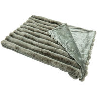 PÄLSPLÄD ZUZANNO 150/200 cm  - grön, Basics, textil (150/200cm) - Novel