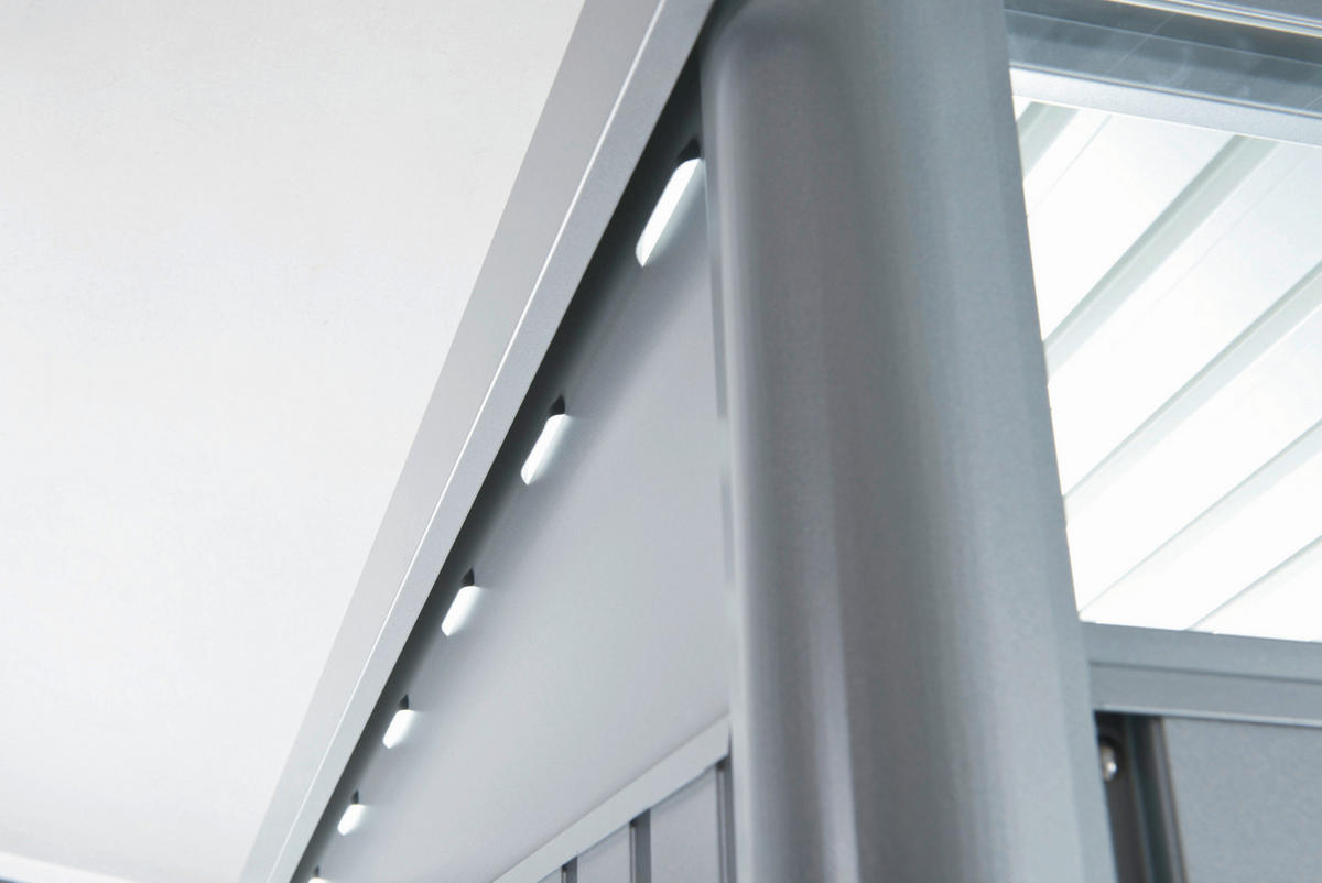 GERÄTEHAUS 180/218/220 cm  - Dunkelgrau, Design, Metall (180/218/220cm) - Biohort