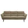 3-SITZER-SOFA in Webstoff Braun  - Schwarz/Braun, Design, Holz/Textil (209/87/88cm) - Livetastic