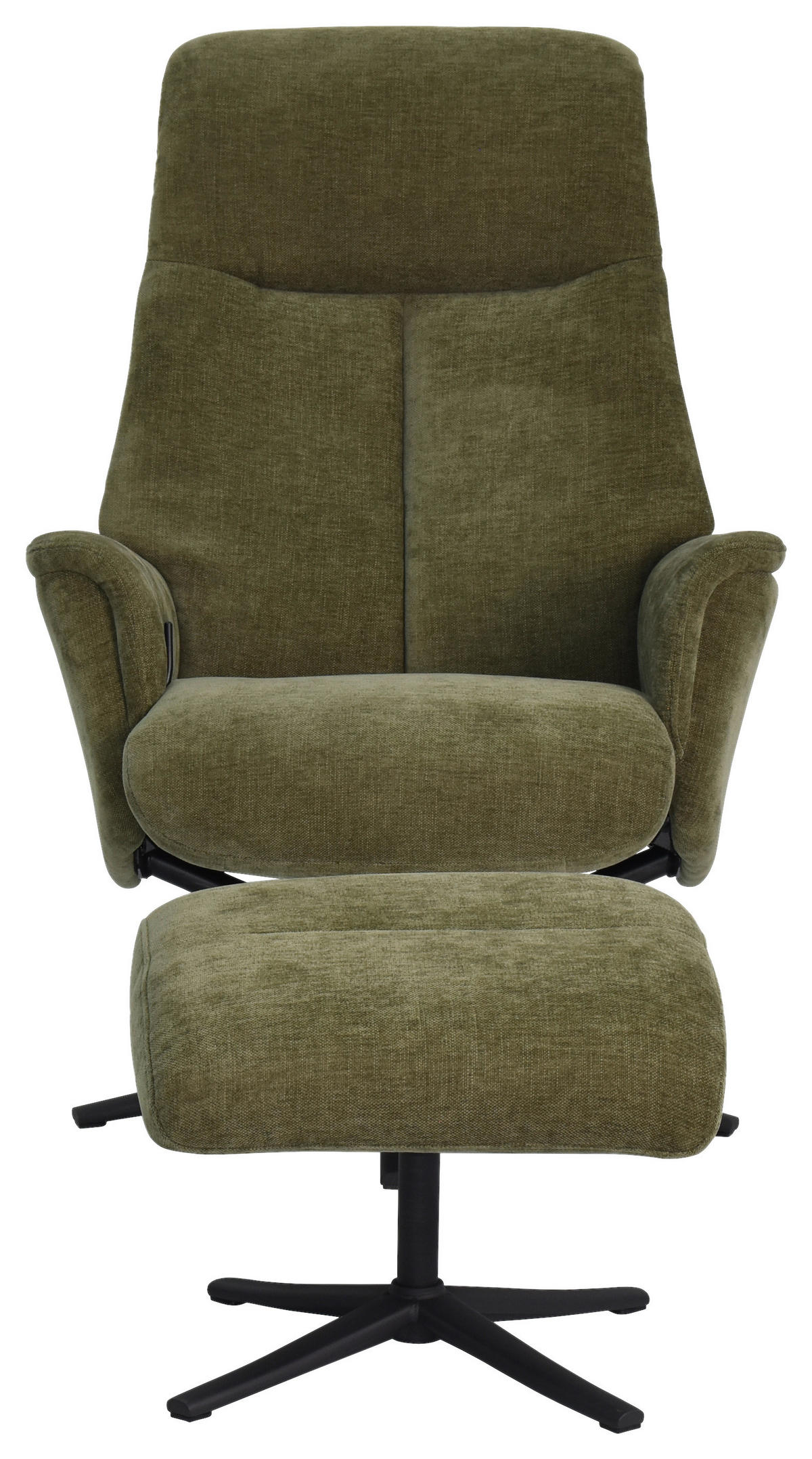 RELAXSESSELSET RELAVO Webstoff Hocker    - Schwarz/Grün, Design, Textil/Metall (72/109/86/111/81cm) - Livetastic