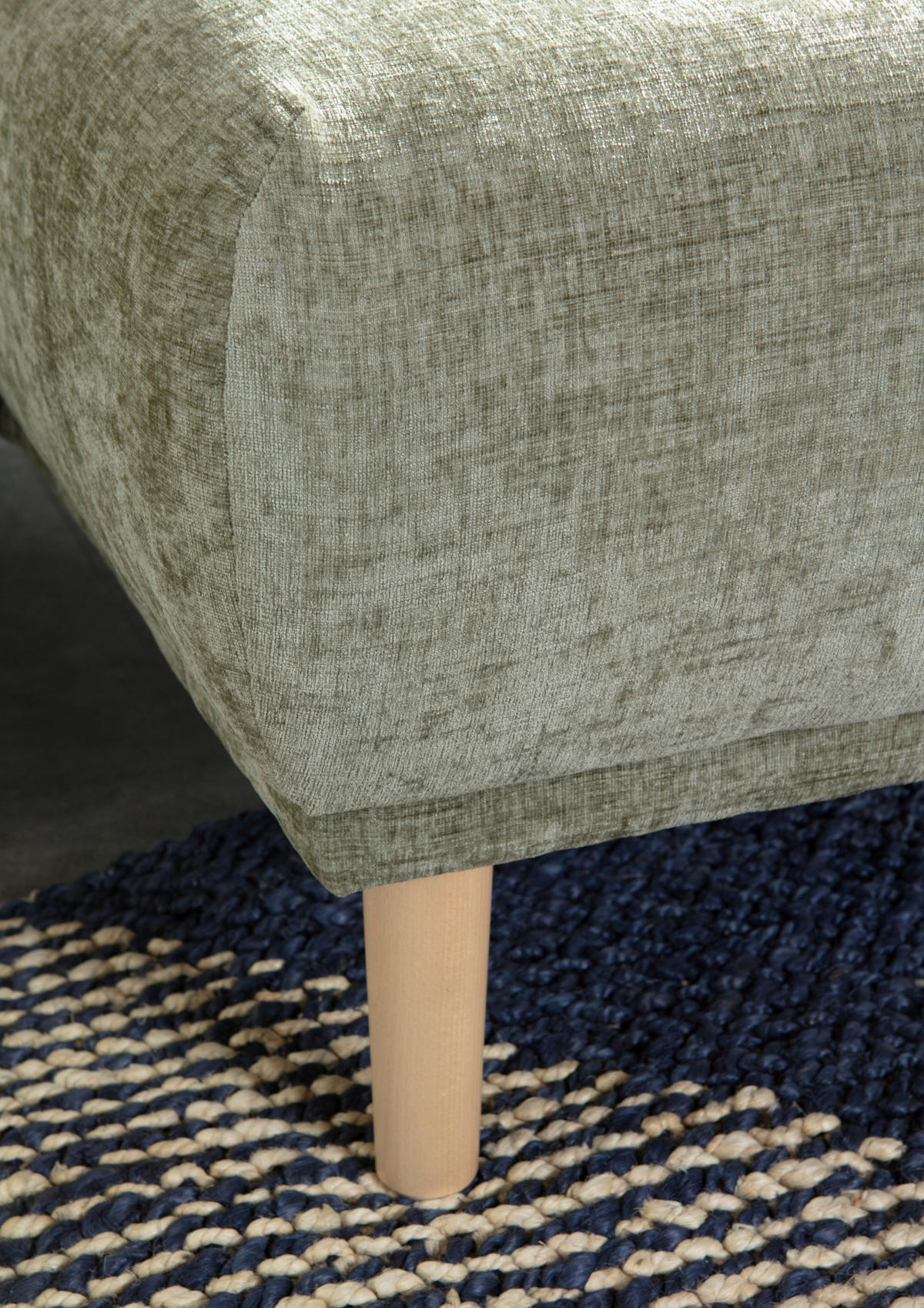 ECKSOFA Olivgrün Flachgewebe  - Buchefarben/Olivgrün, KONVENTIONELL, Holz/Textil (230/144cm) - Carryhome