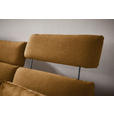 ECKSOFA in Flachgewebe Currygelb  152/259 cm  - Currygelb/Schwarz, Design, Textil/Metall (152/259cm) - Dieter Knoll