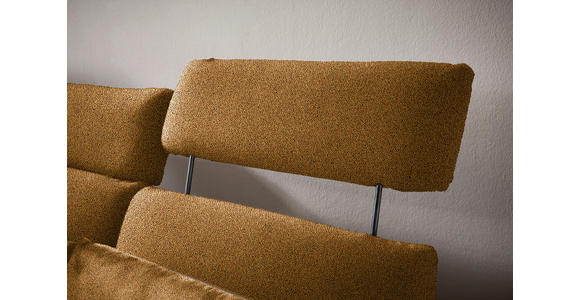 ECKSOFA in Flachgewebe Currygelb 152/259 cm - Currygelb/Schwarz, Design, Textil/Metall (152/259cm) - Dieter Knoll