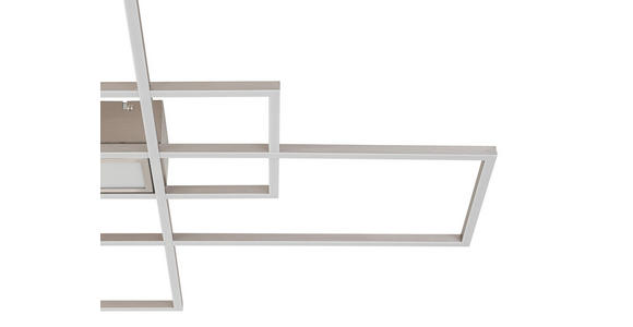 LED-DECKENLEUCHTE 100/75/7,5 cm - Nickelfarben, Design, Kunststoff/Metall (100/75/7,5cm) - Novel