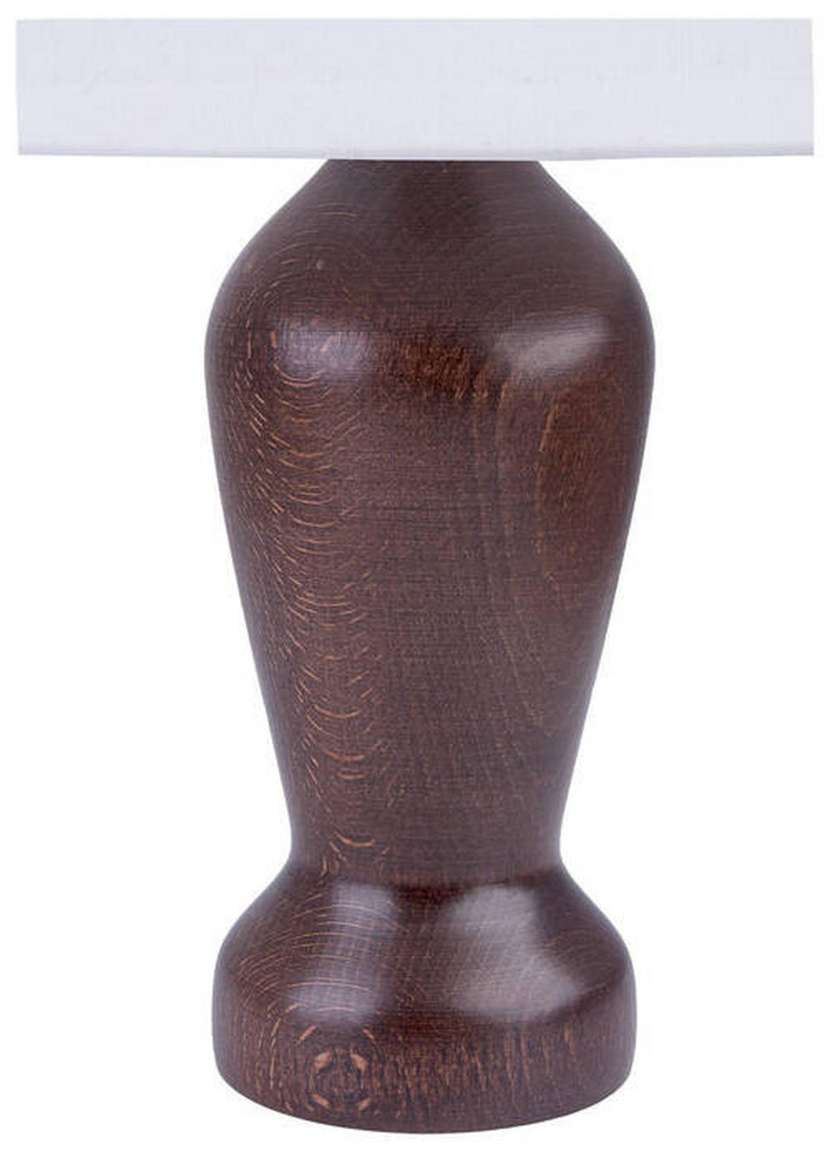 TISCHLEUCHTE 18/28 cm   - Wengefarben, KONVENTIONELL, Holz (18/28cm)