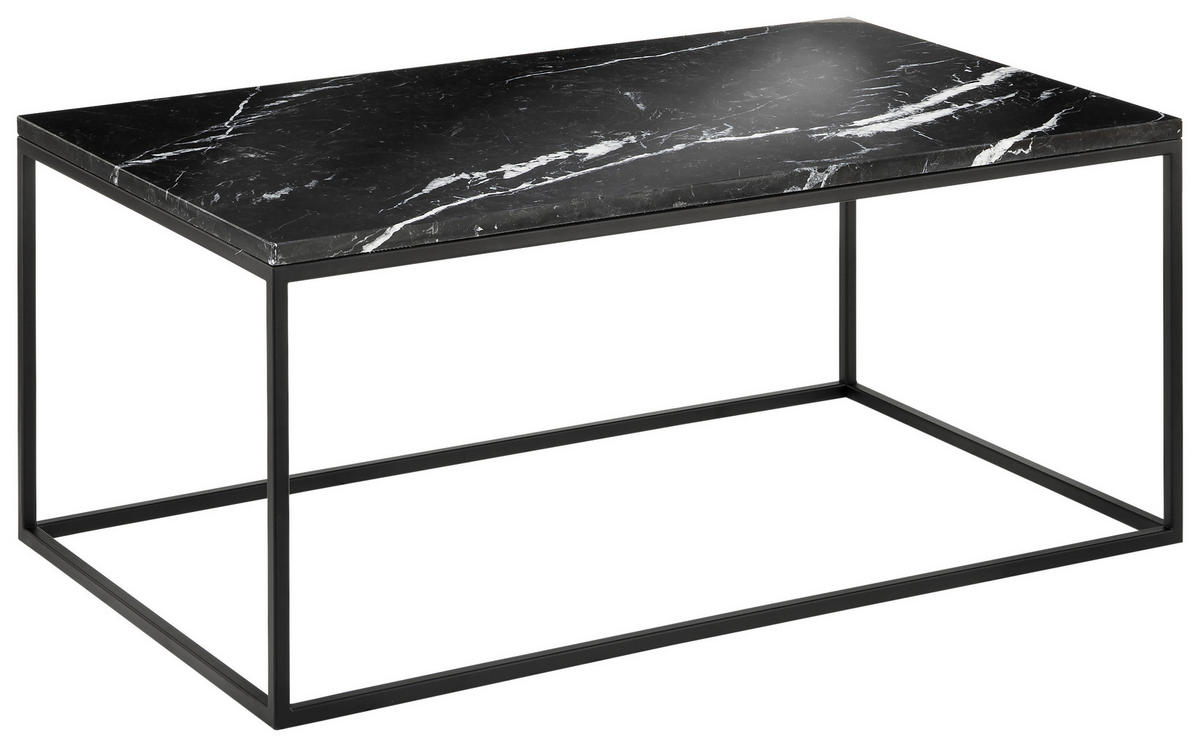 COUCHTISCH in Stein 100/60/42,5 cm  - Schwarz, Design, Stein/Metall (100/60/42,5cm) - Johann Jakob