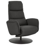 RELAXSESSEL in Leder Dunkelgrau  - Dunkelgrau/Schwarz, Design, Leder/Metall (76/108/86cm) - Dieter Knoll