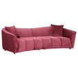 BIGSOFA Chenille Bordeaux  - Bordeaux/Schwarz, KONVENTIONELL, Kunststoff/Textil (250/75/107cm) - Carryhome