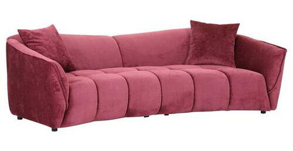 BIGSOFA Chenille Bordeaux  - Bordeaux/Schwarz, KONVENTIONELL, Kunststoff/Textil (250/75/107cm) - Carryhome