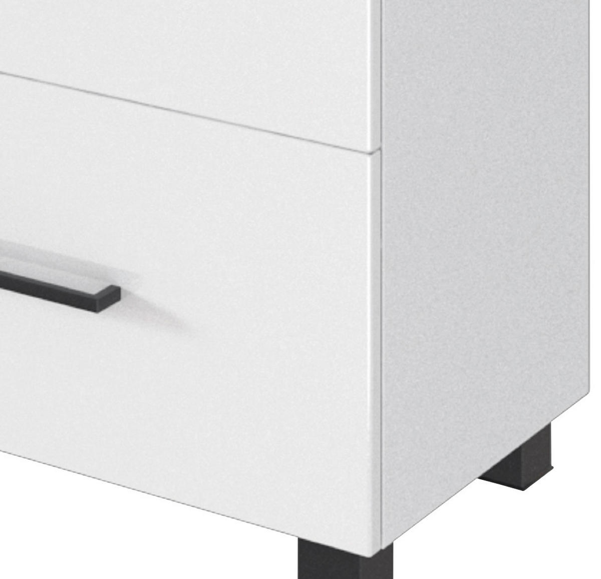 SKRINKA POD UMÝVADLO, biela, biela, 70/54/35 cm - čierna/biela, Konventionell, kov/kompozitné drevo (70/54/35cm) - Held