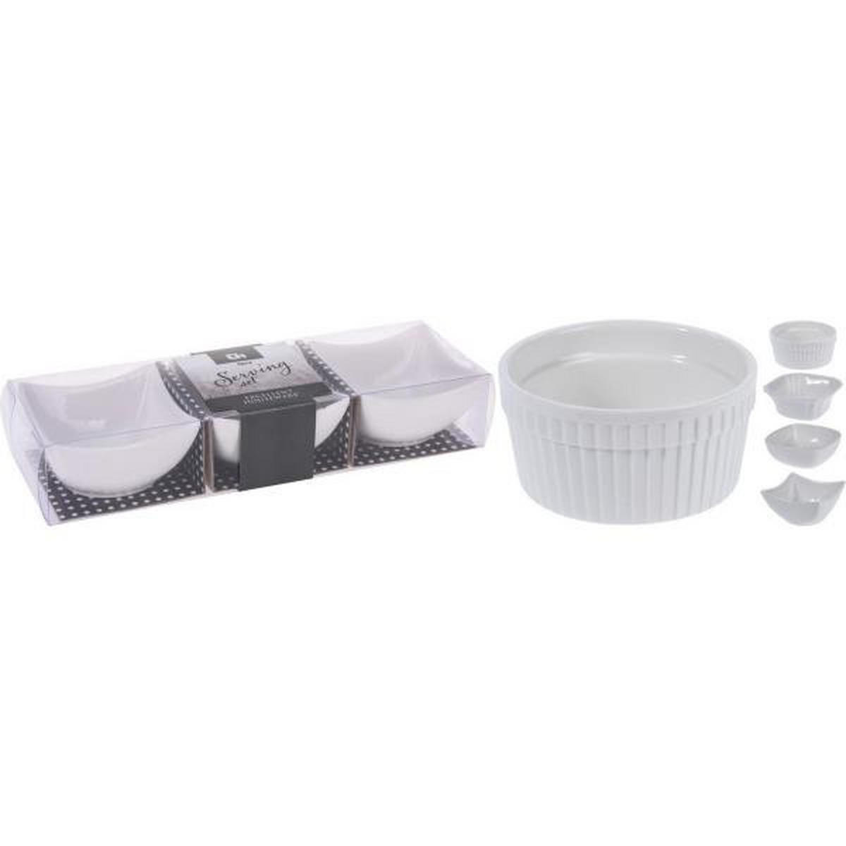 SNACKSSKÅL SET 3 delar   - vit, Klassisk, keramik (9/3,5cm)