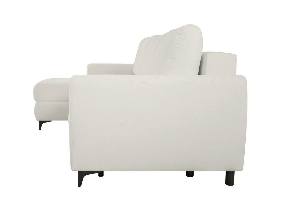 ECKSOFA Moli Hellgrau  - Hellgrau/Schwarz, Design, Textil/Metall (236/148cm) - MID.YOU