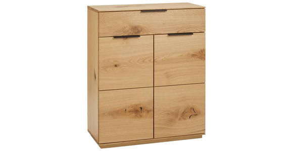 GARDEROBE 5-teilig in 190/202/38 cm - Eichefarben/Anthrazit, Natur, Holz/Textil (190/202/38cm) - Linea Natura