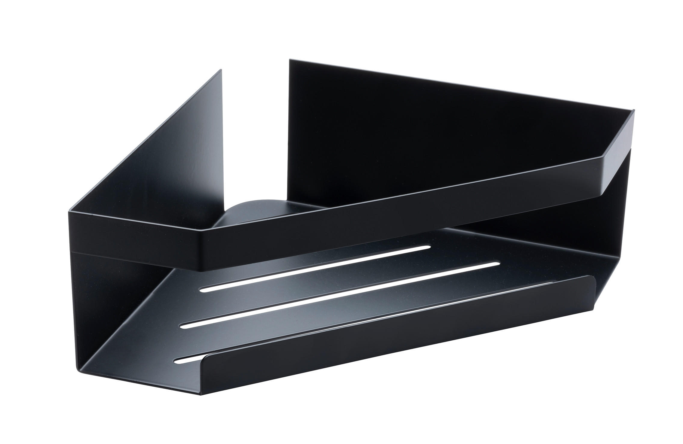 DUSCHABLAGE - Schwarz, KONVENTIONELL, Metall (28,5/8/18cm) - Schöner Wohnen