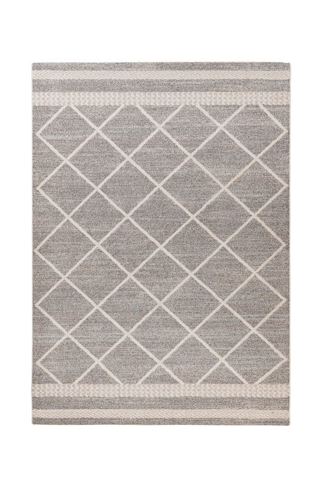 Kayoom Teppich Rhombus 225 Braun / Beige Braun, Beige 120x170 cm