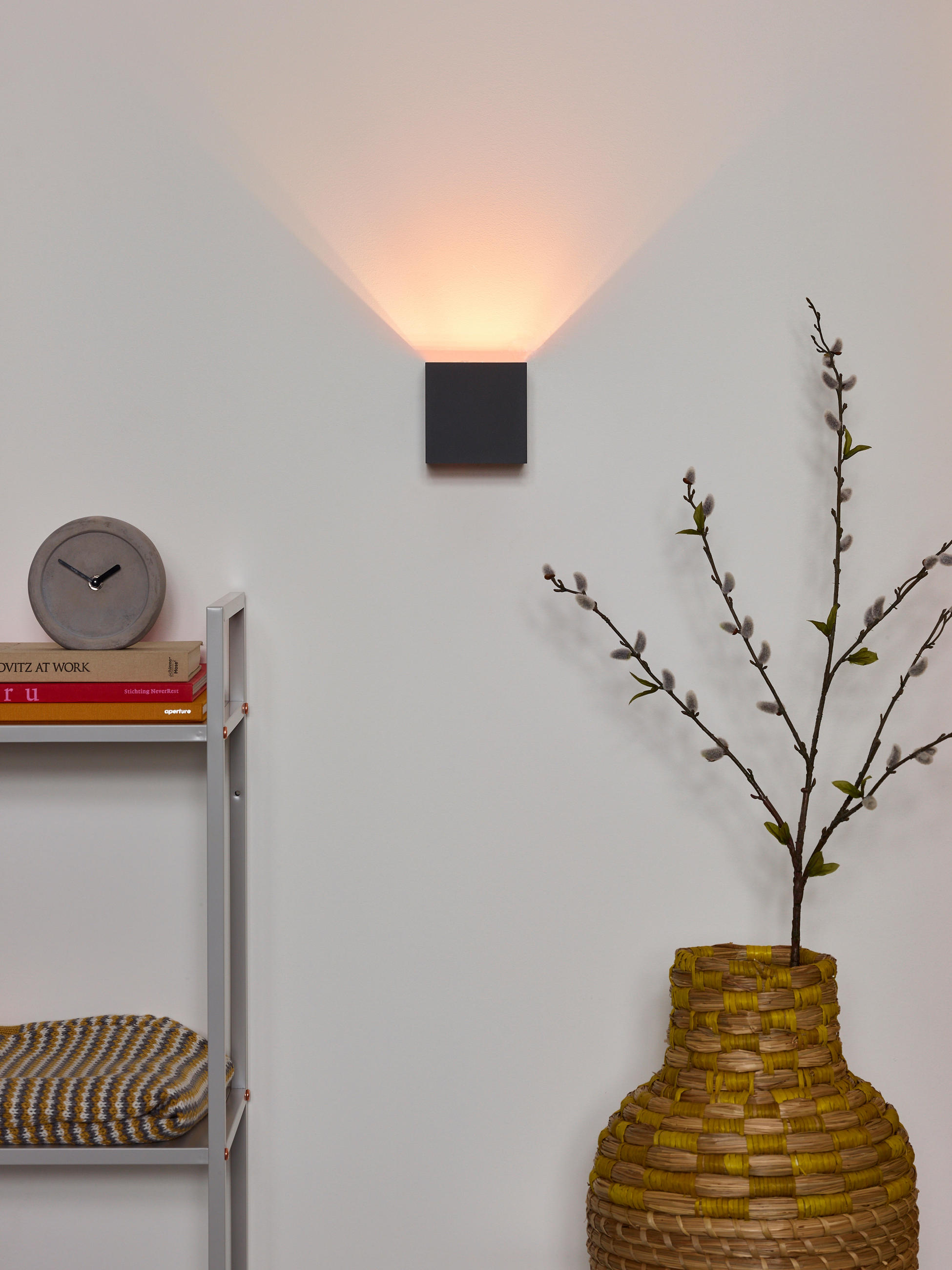 LED-WANDLEUCHTE Xio 9.7/9.7/9.7 cm - Grau, Design, Metall (9.7/9.7/9.7cm) - Lucide