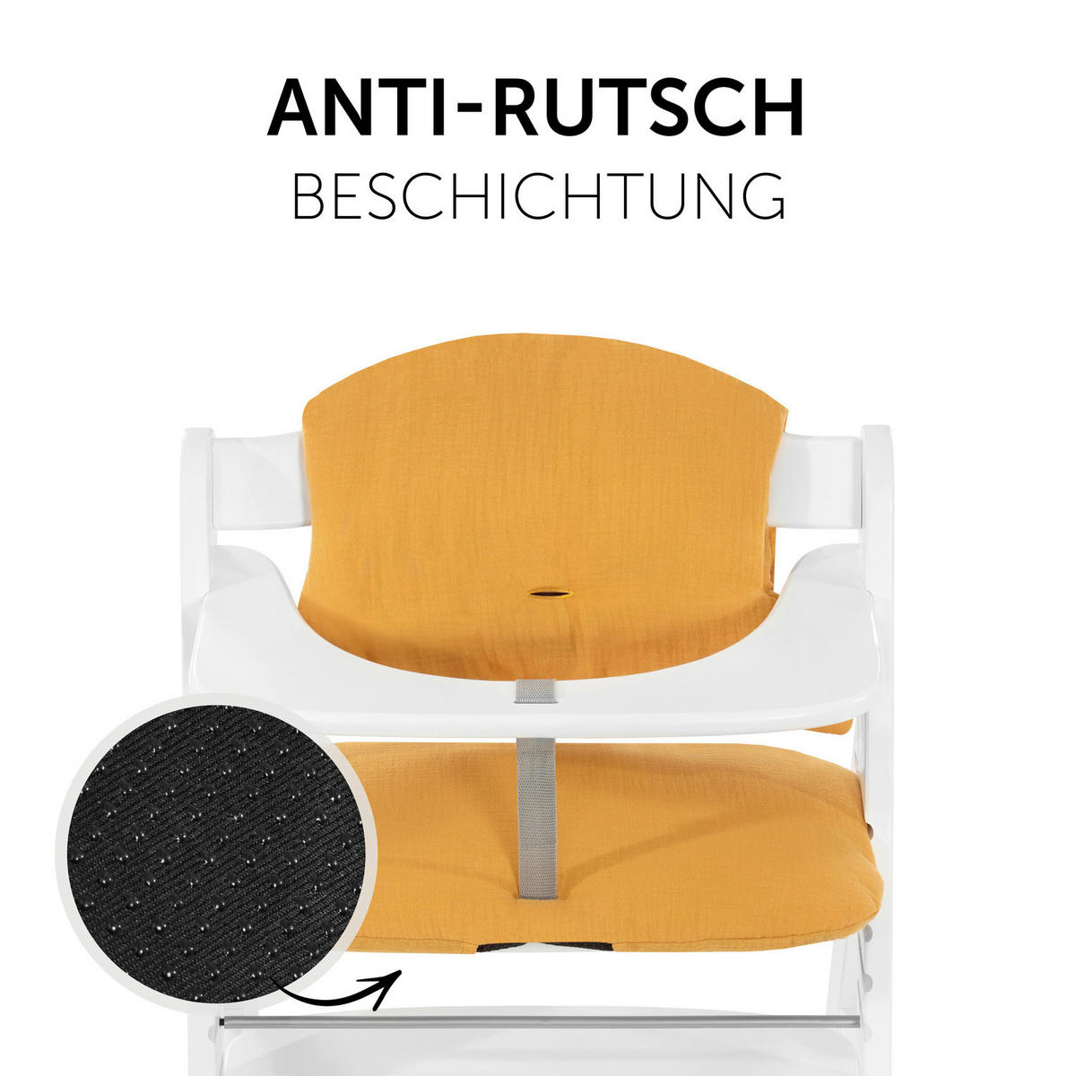 HOCHSTUHLEINLAGE HIGHCHAIRPAD SELECT  - Currygelb, Trend, Textil (27/47/8cm) - Hauck