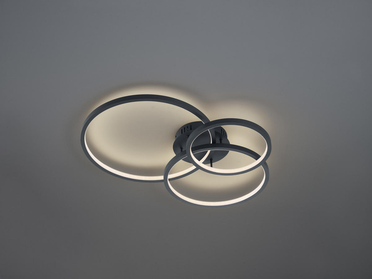 LED-TAKLAMPA Aaron 36 W  - antracit, Design, metall (79/10,5/64cm) - Trio Leuchten