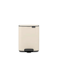 KOŠ S NOŽNOM PAPUČICOM  7 l  Bo  - bež/antracit, Basics, metal/plastika (24,2/31/24,2cm) - Brabantia