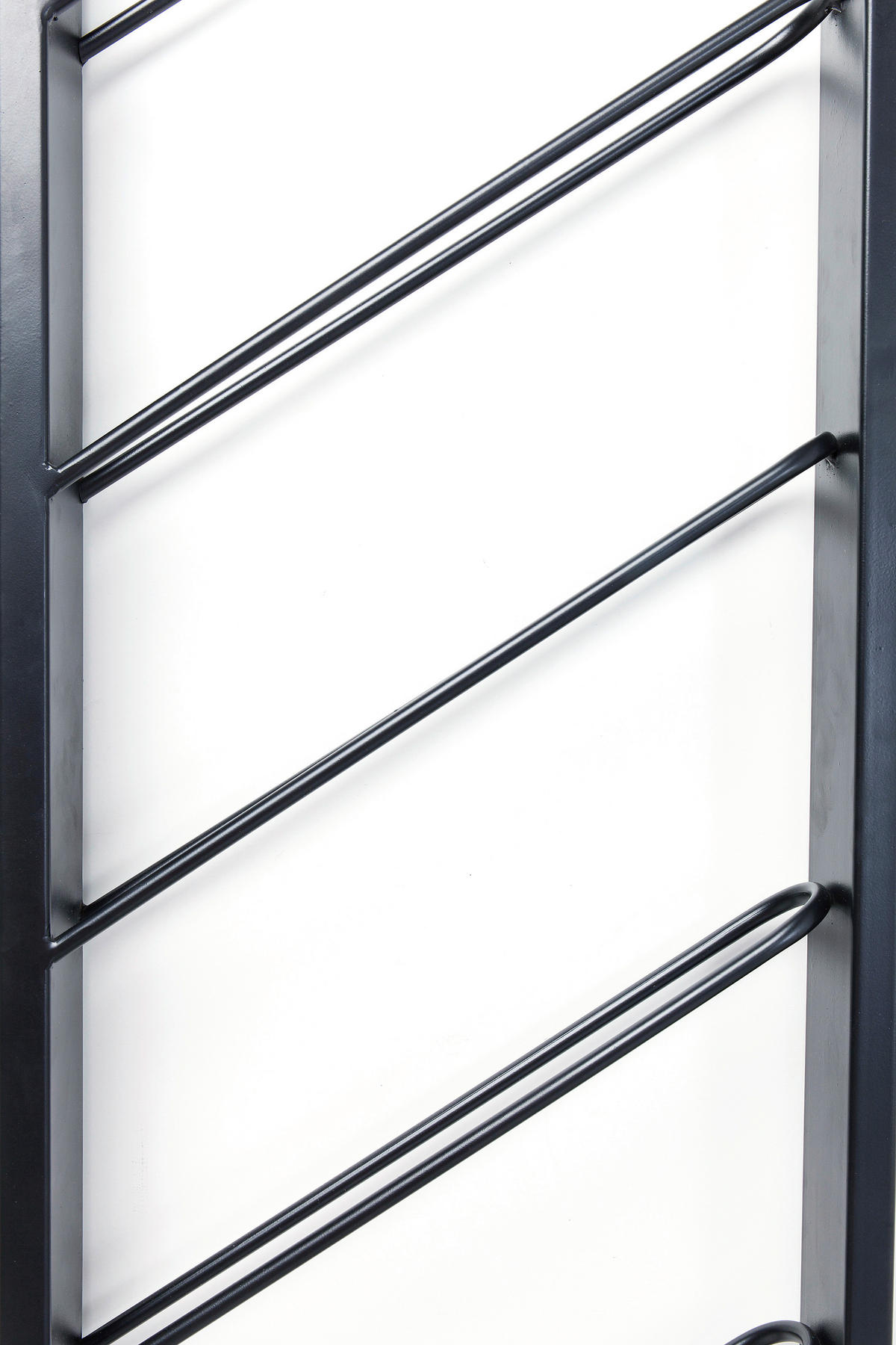 WEINREGAL Schwarz  - Schwarz, Design, Metall (36/160/6cm) - Kare-Design