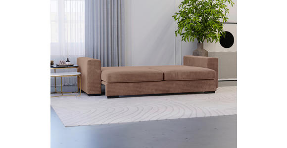 SCHLAFSOFA Flachgewebe Altrosa - Schwarz/Altrosa, KONVENTIONELL, Kunststoff/Textil (236/78/114cm) - Carryhome