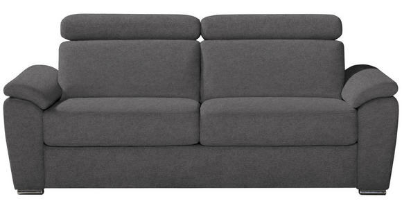 SCHLAFSOFA Webstoff Dunkelgrau  - Chromfarben/Dunkelgrau, KONVENTIONELL, Textil/Metall (206/86-104/98cm) - Novel