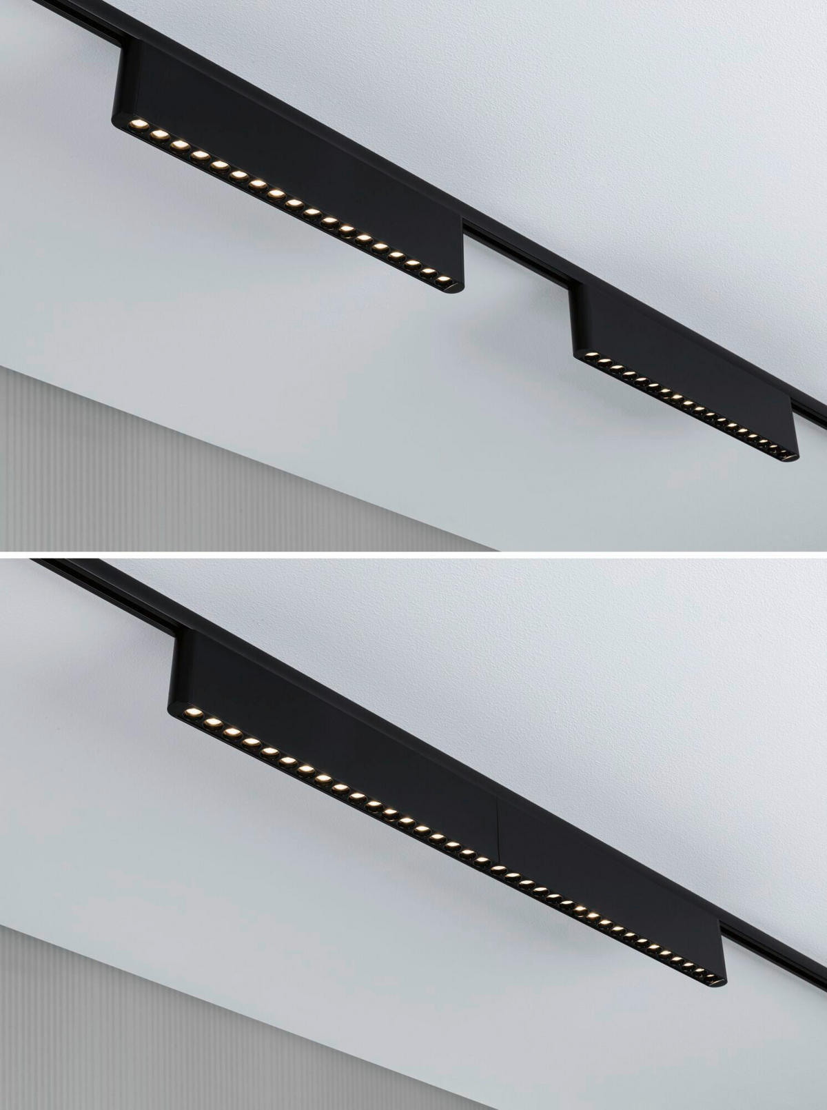 SCHIENENSYSTEM-STRAHLER Urail Zelos 37,2/7,4/2,3 cm  - Schwarz, Basics, Metall (37,2/7,4/2,3cm) - Paulmann
