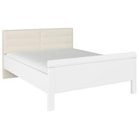 BETT 140/200 cm  in Weiß, Champagner  - Champagner/Weiß, Design, Holzwerkstoff/Textil (140/200cm) - Novel